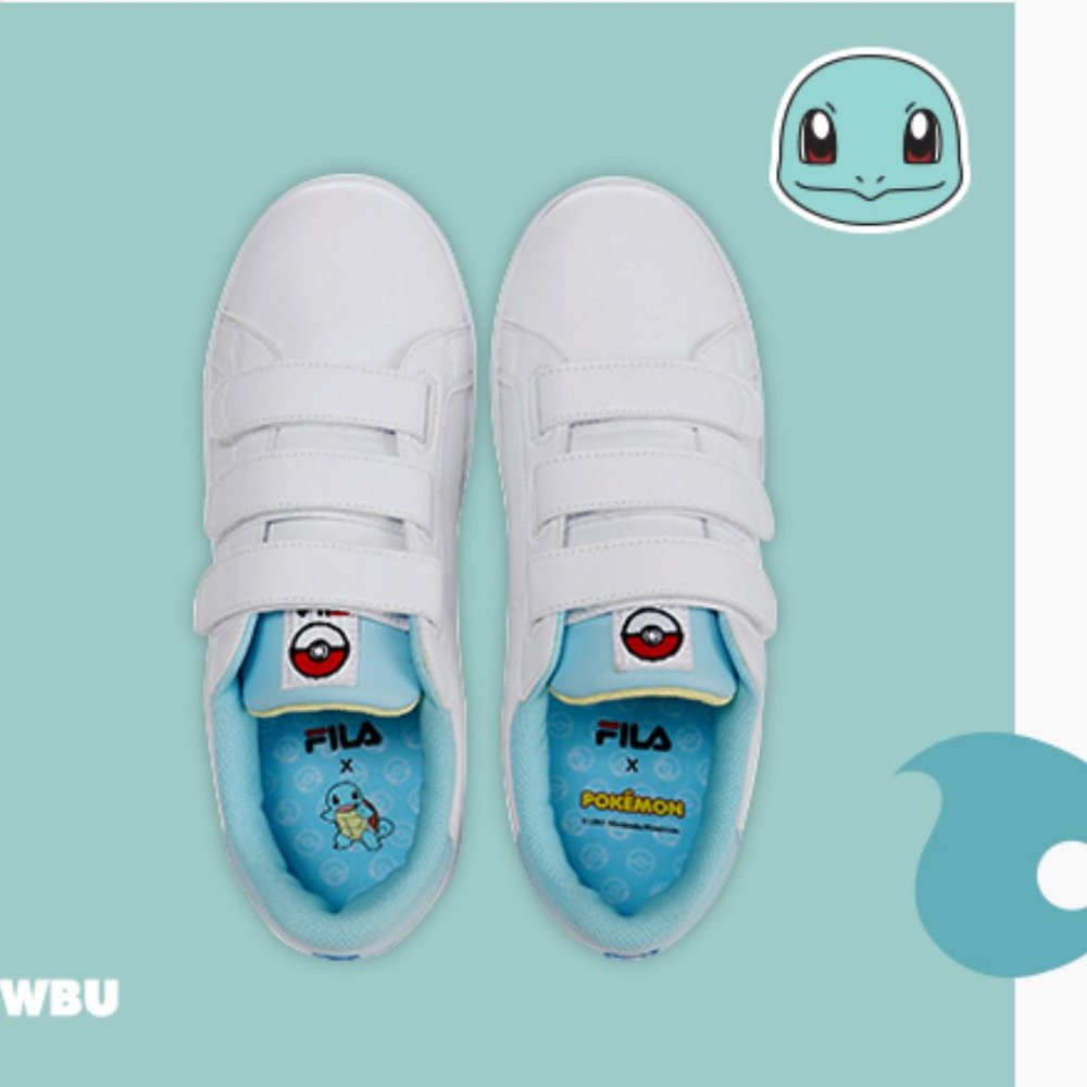 FILA X Pokemon Court Deluxe shoes korea exclusive nintendo US 6 blue squirtle - Picture 1 of 13